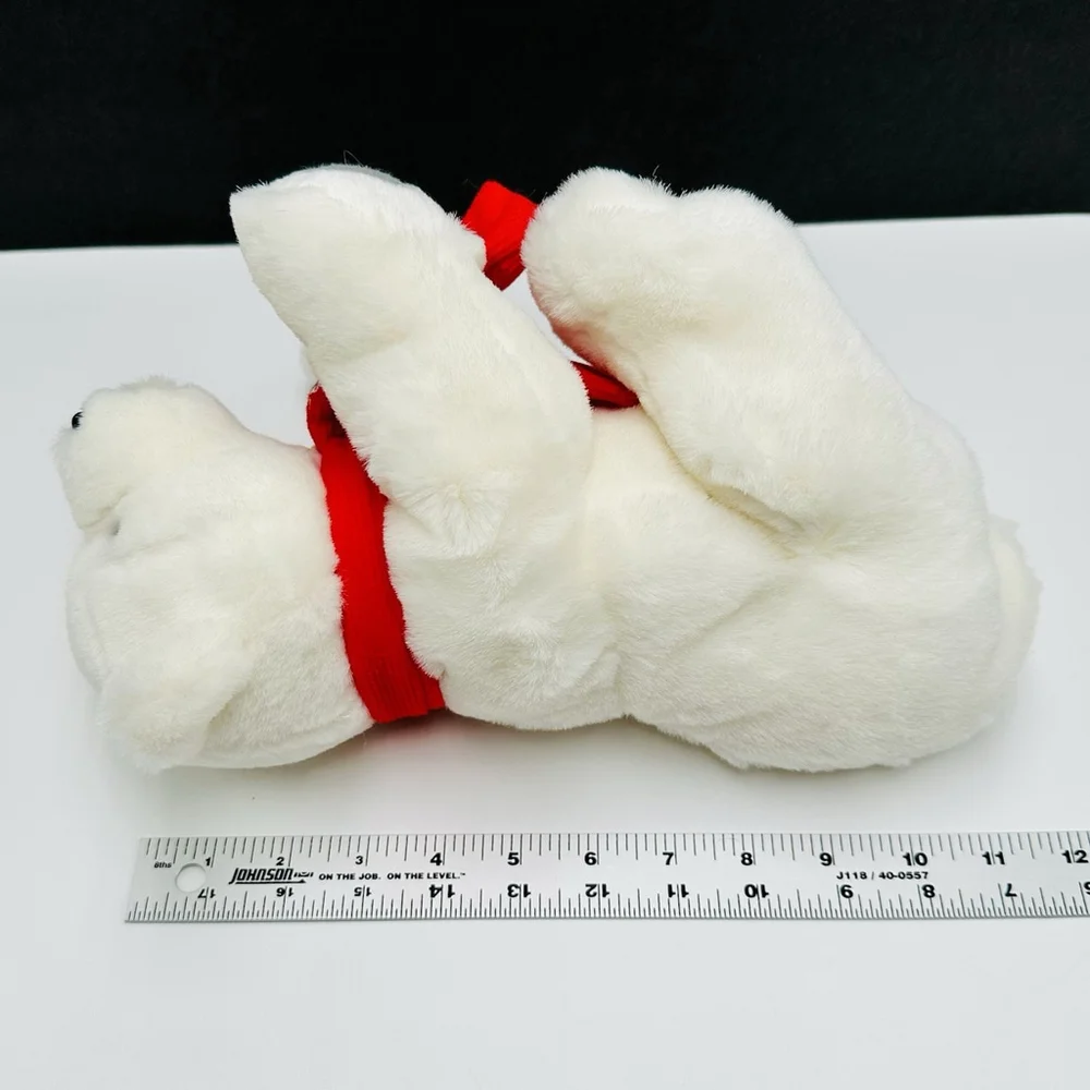 Coca Cola Polar Bear 11” w/ Tags Plush Stuffed Gray Paws Red Scarf Christmas Y2K
